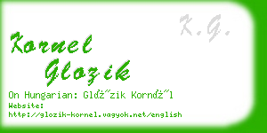 kornel glozik business card